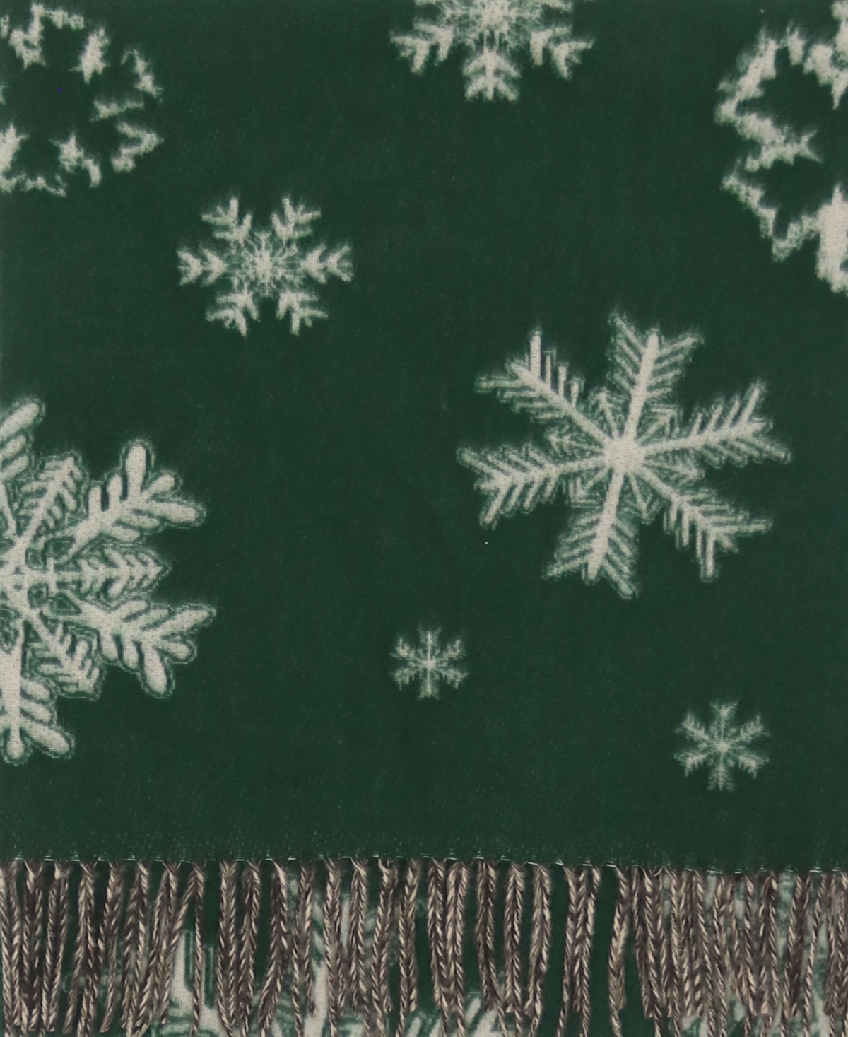 Fraas Snowflake Cashmink Scarf In Green