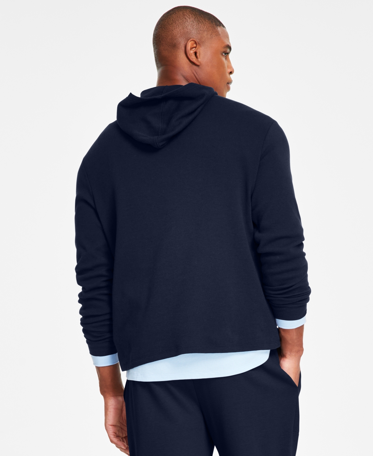 Lacoste Men's Thermal Sleep Waffle Hoodie