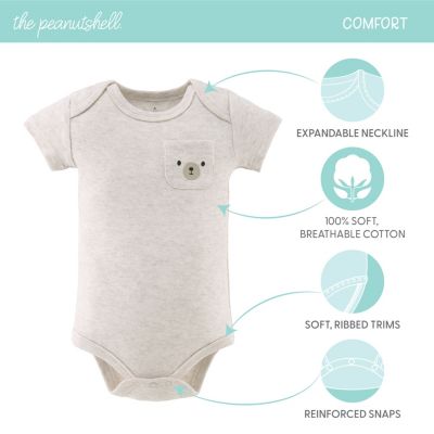 Baby Boys Neutral Safari Bodysuits