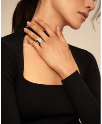 Sterling Silver Metal Crystal Clad Ring