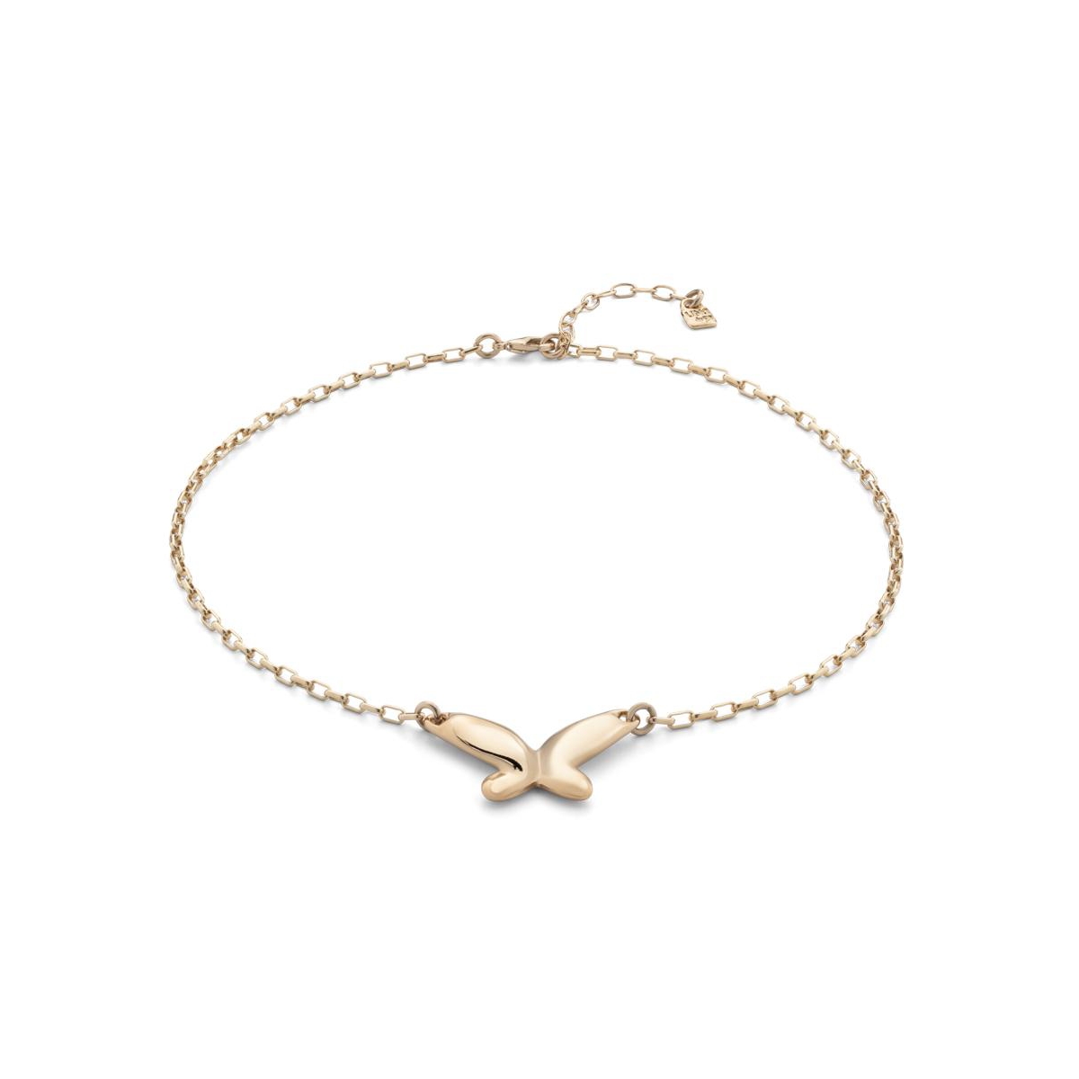 Unode50 18k Gold Plated Metal Alloy Chain With Central Butterfly In Gold