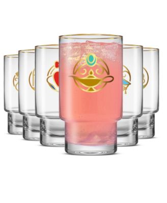 Disney Princess Iconic Tall Drinking Glasses, Set of 6