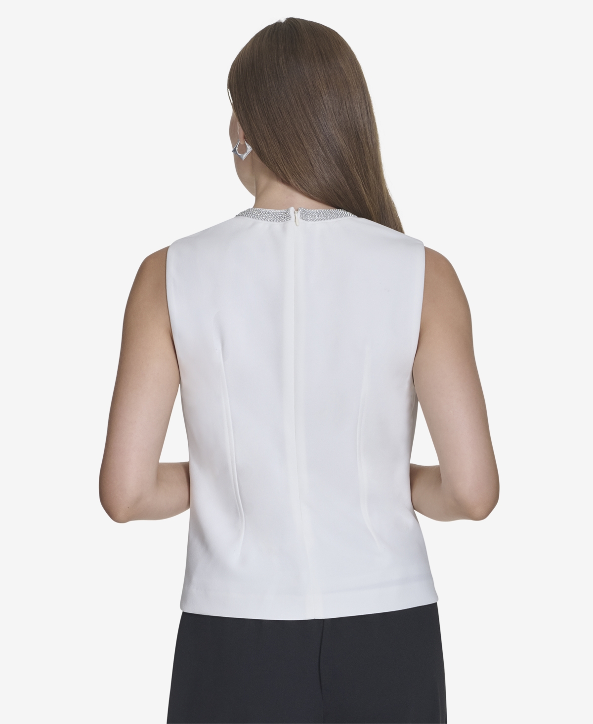 Halston Women's Embellished High-Neck Tank Top