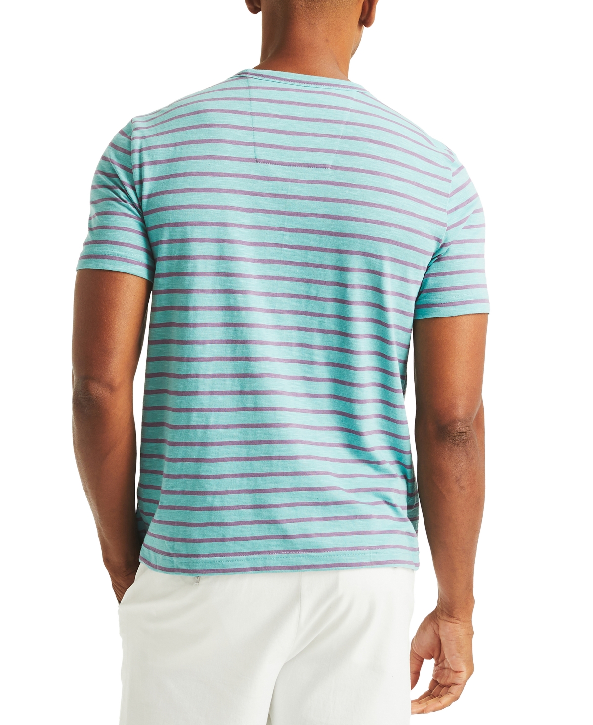 NAUTICA MEN'S STRIPED CREWNECK T-SHIRT 