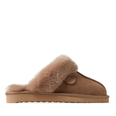 Dearfoams Women's Fireside By Sydney Genuine Shearling Scuff Slipper