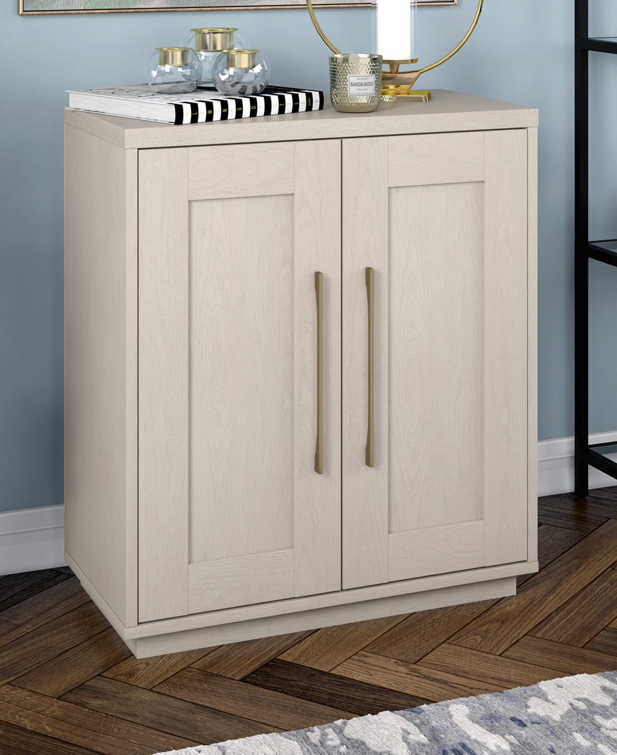 Hudson & Canal 28" Tillman Wide Rectangular Accent Cabinet In Neutral