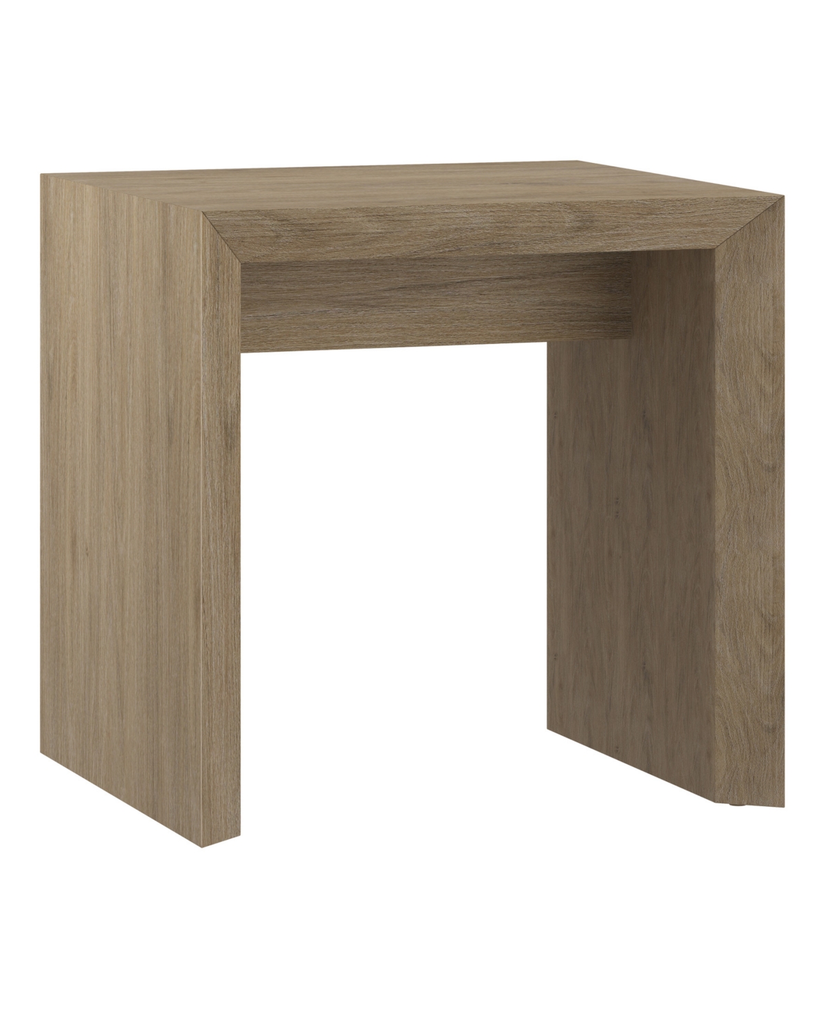 Hudson & Canal 22" Oswin Wide Rectangular Side Table In Antiqued Gray Oak