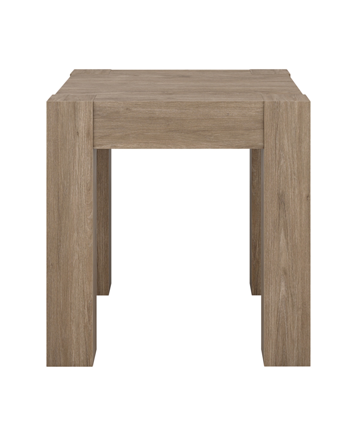 Hudson & Canal 22" Langston Wide Square Side Table In Antiqued Gray Oak