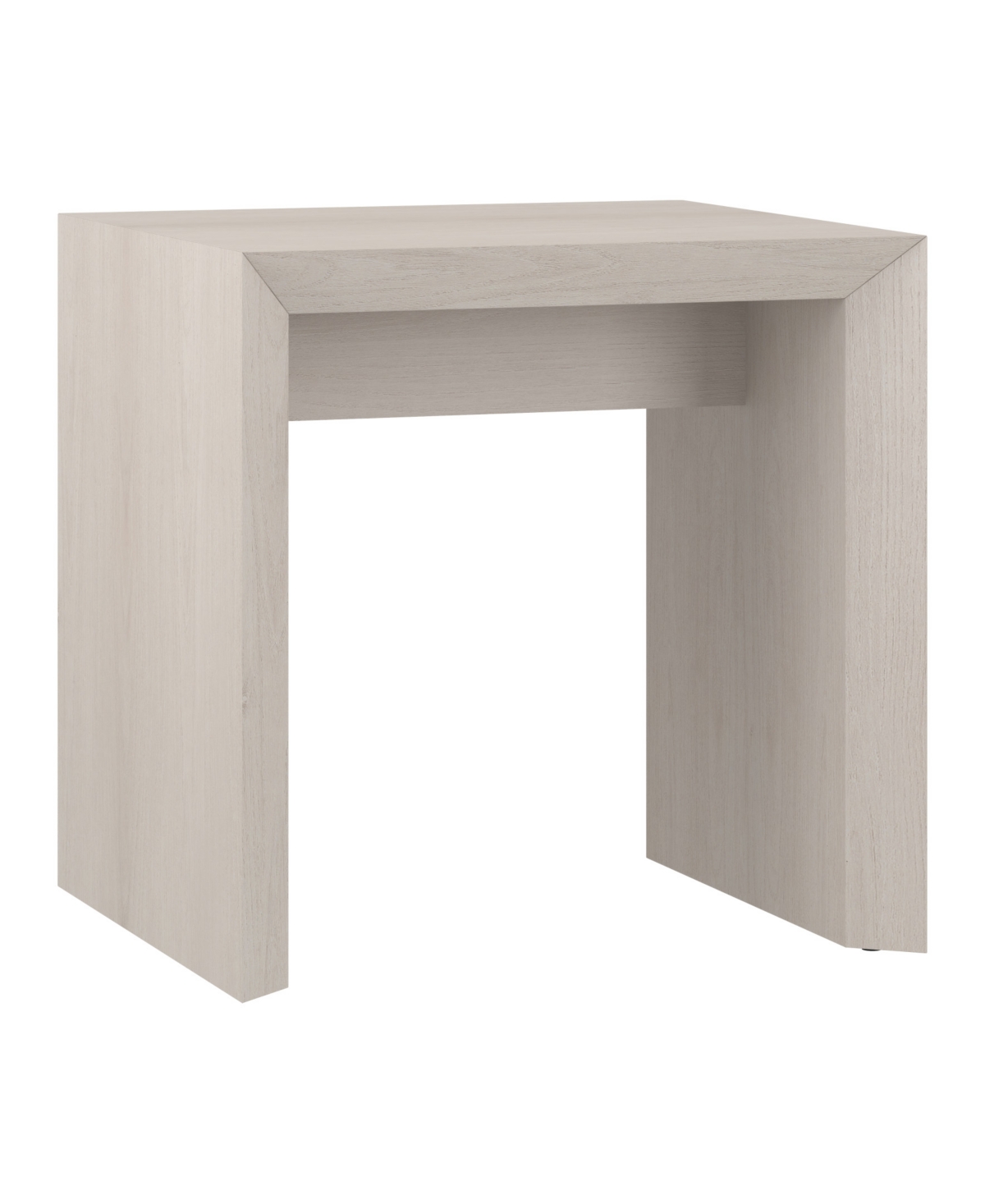 Hudson & Canal 22" Oswin Wide Rectangular Side Table In Alder White