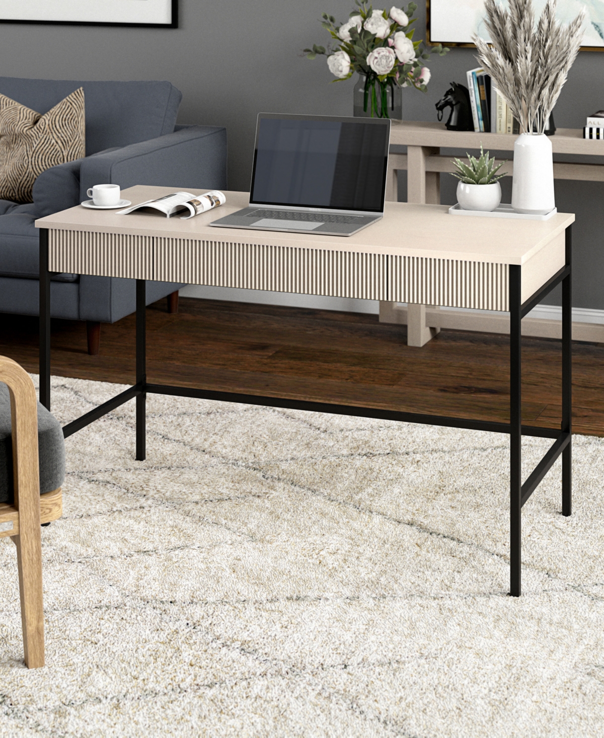 Hudson & Canal 48" Nolan Wide Rectangular Writing Desk