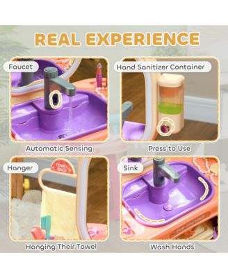 Kids Vanity Set with Mirror, LED Light, Music, 23 Accessories