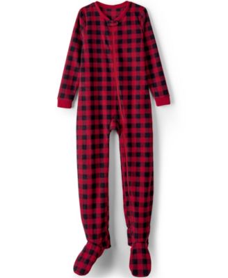 Little Girls Footed Fleece Sleeper