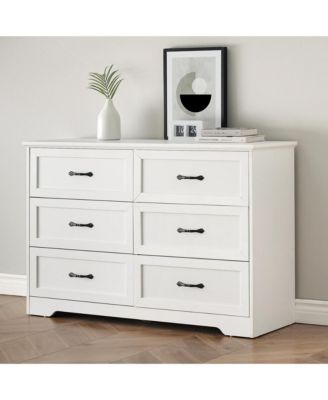 6-Drawer Wood Closet Organizer Dresser with Storage