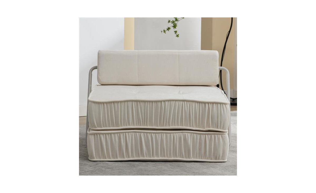 Slickblue Folding Sofa Bed - Convertible Futon Sleeper Chair with Removable Back Cushion for Small Spaces