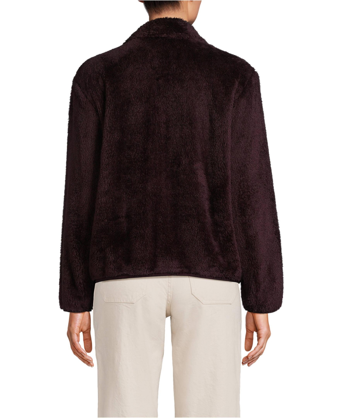 Lands' End Women's Half Zip Cozy High Pile Fleece Pullover