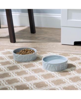 Set of two Classic Collection ceramic food and water pet bowls