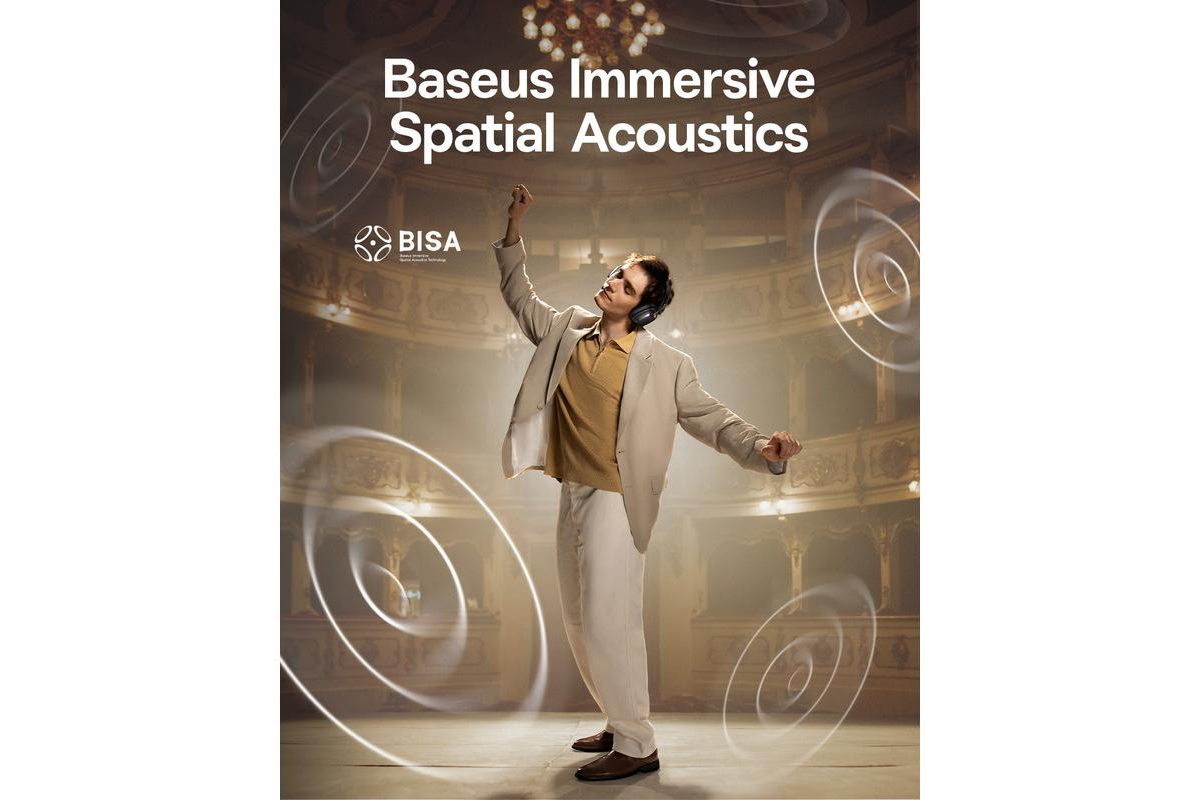 Baseus Wireless Headphones Noise Cancelling Over-Ear Bluetooth Headphones H1s, White