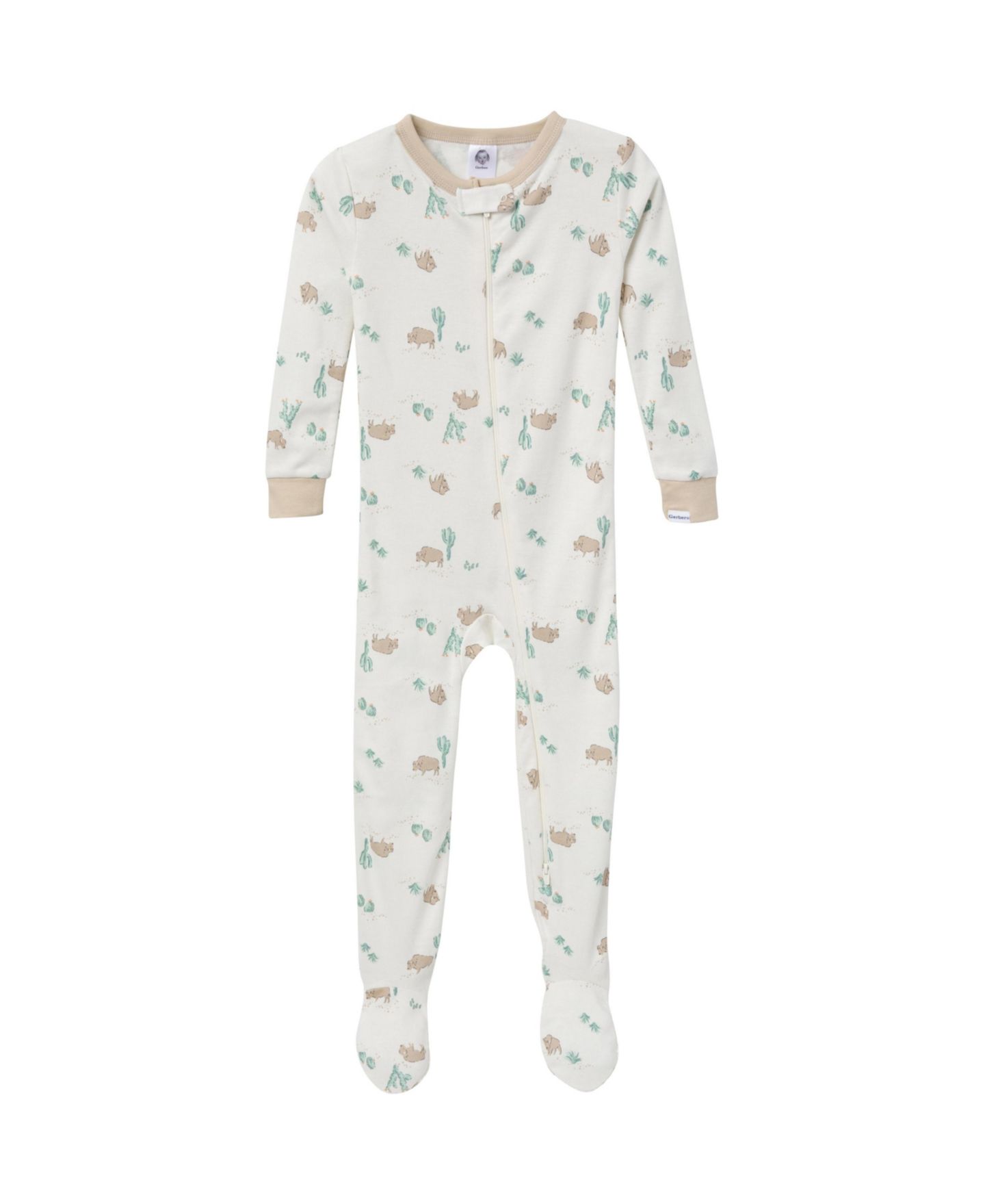 Детские комбинезоны Gerber для сна и игр с лосем, облегающие, набор из 4 шт, цвет: Пустынный — фото 4