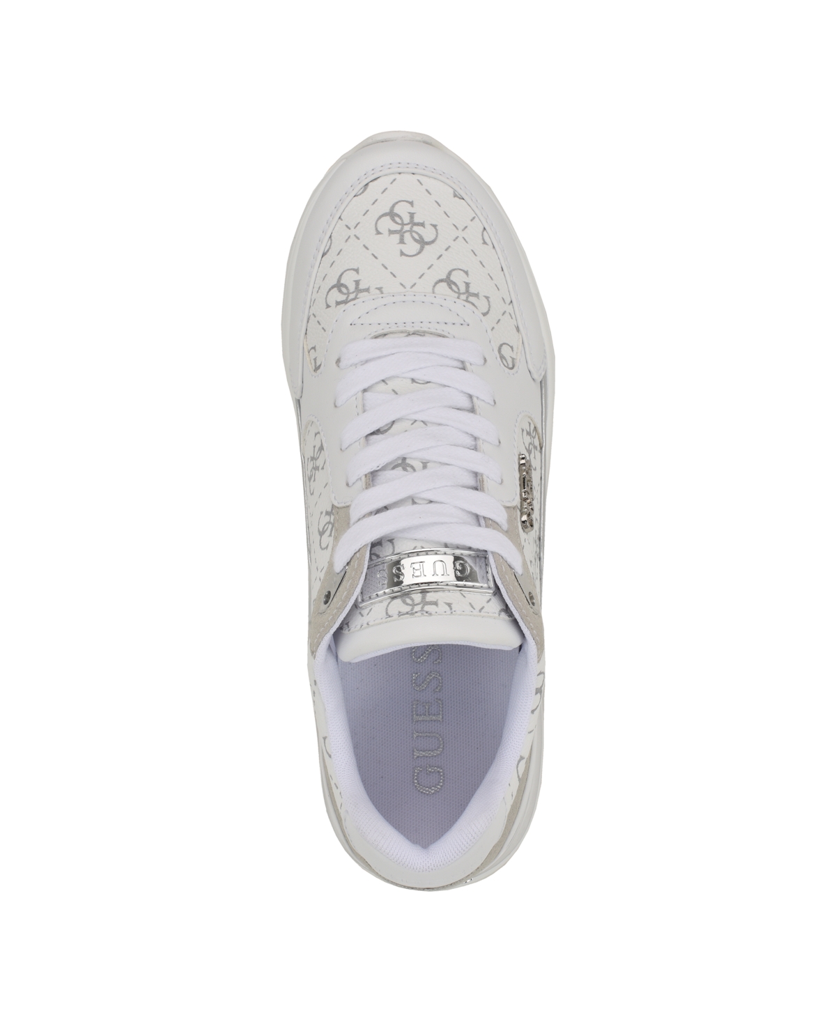 Guess Women's Moxea Quattro G Logo Lace-up Jogger Sneakers In White Logo