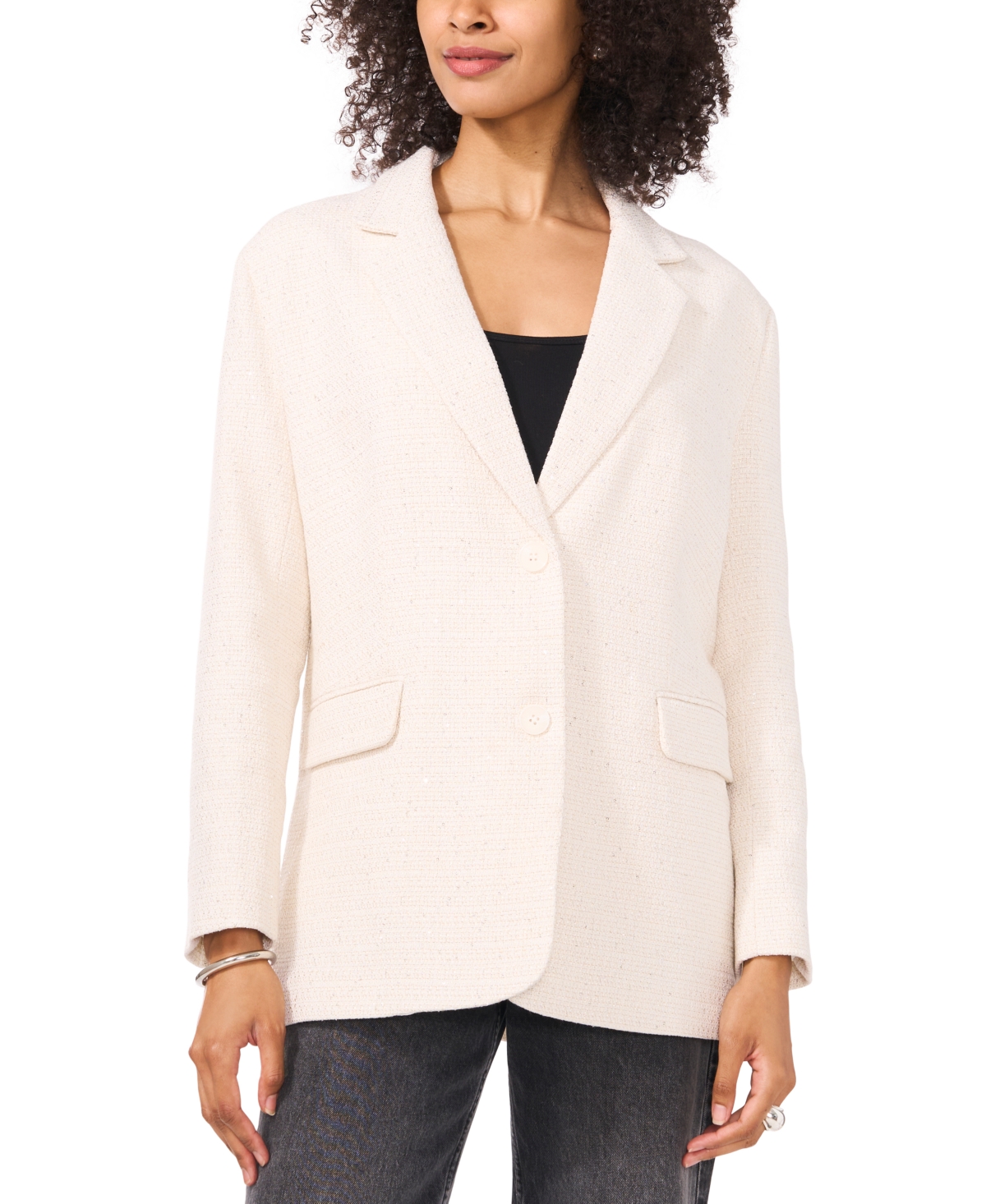 VINCE CAMUTO WOMEN'S EMBELLISHED NOTCHED-COLLAR BLAZER 