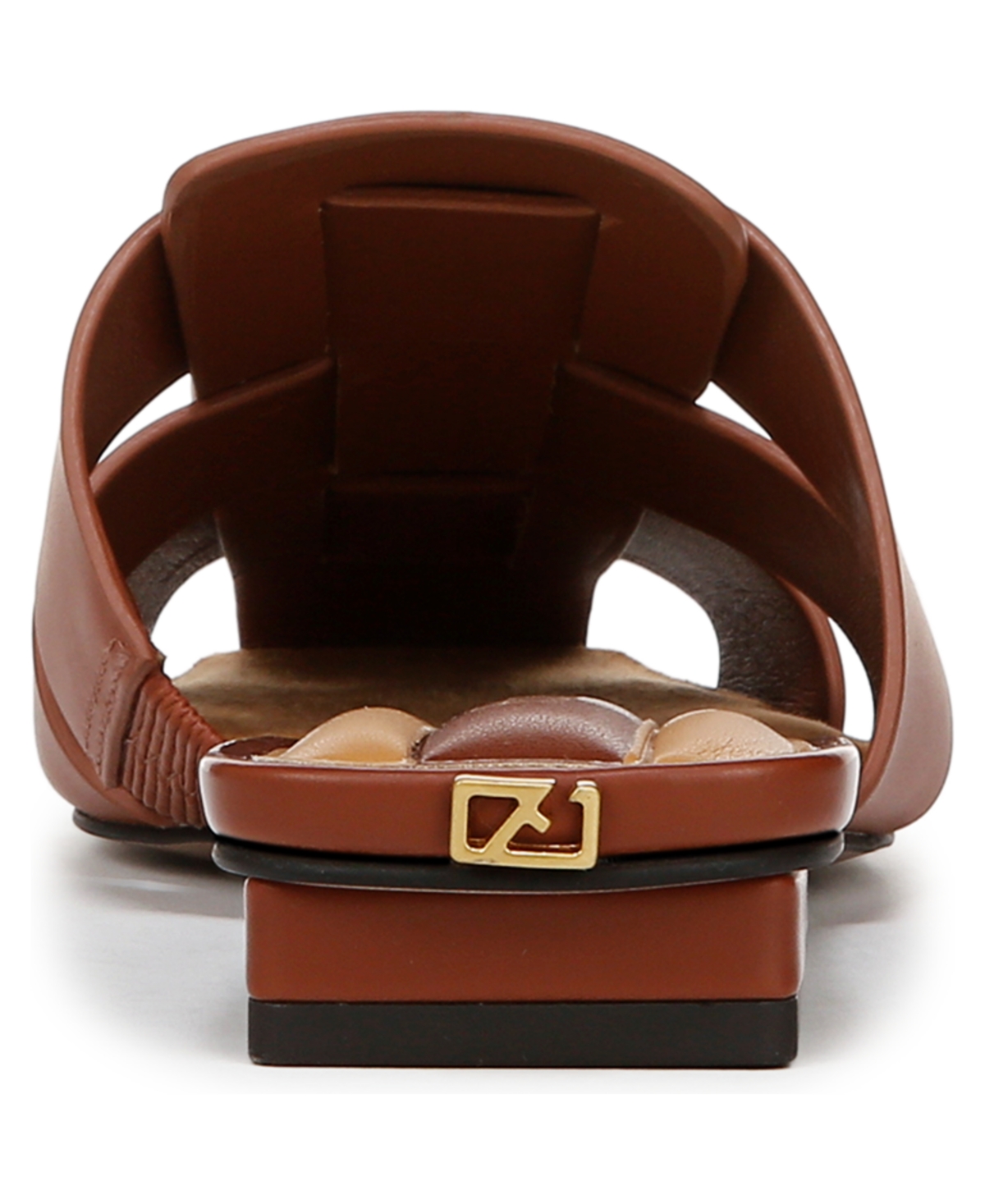 Franco Sarto Women's Tavana Fisherman Square Toe Flat Mules In Acorn Brown Leather