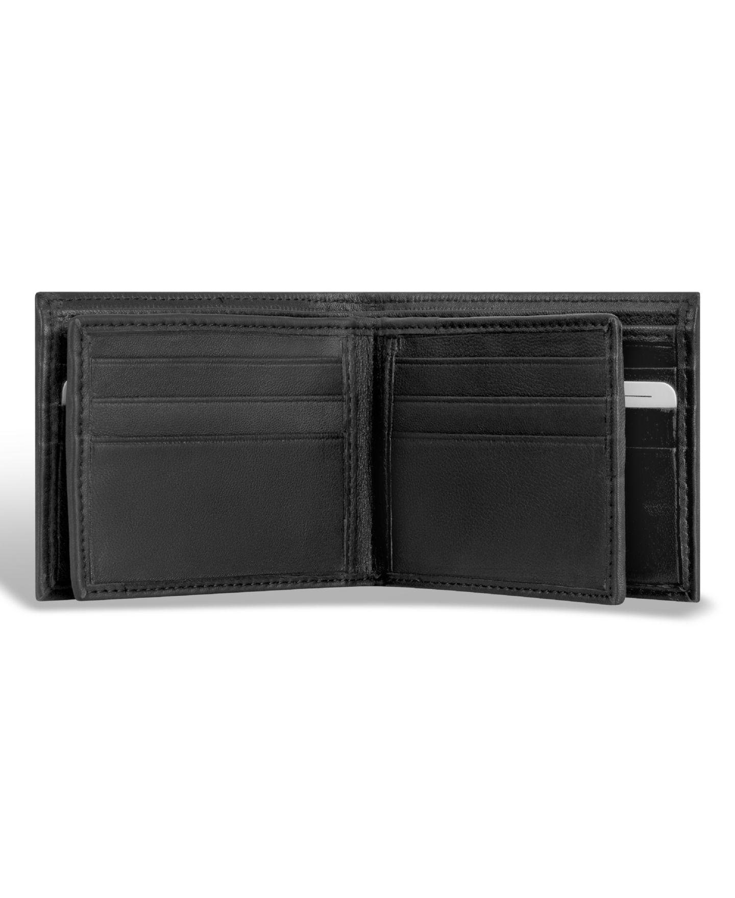 Мужской кошелёк CHAMPS Classic Collection Leather Multi-Wing Card Wallet, цвет: Чёрный — фото 3