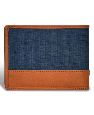 Men's Denim Collection Leather Bi-Fold Wallet