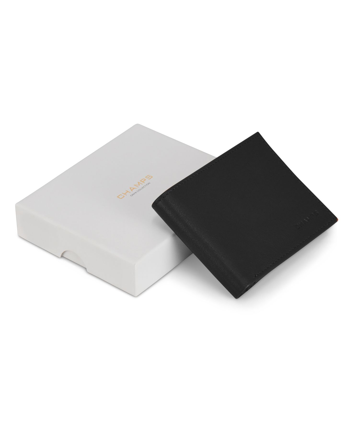 Мужской кошелёк CHAMPS Onyx Collection Leather Center Wing Wallet, цвет: Чёрный — фото 5