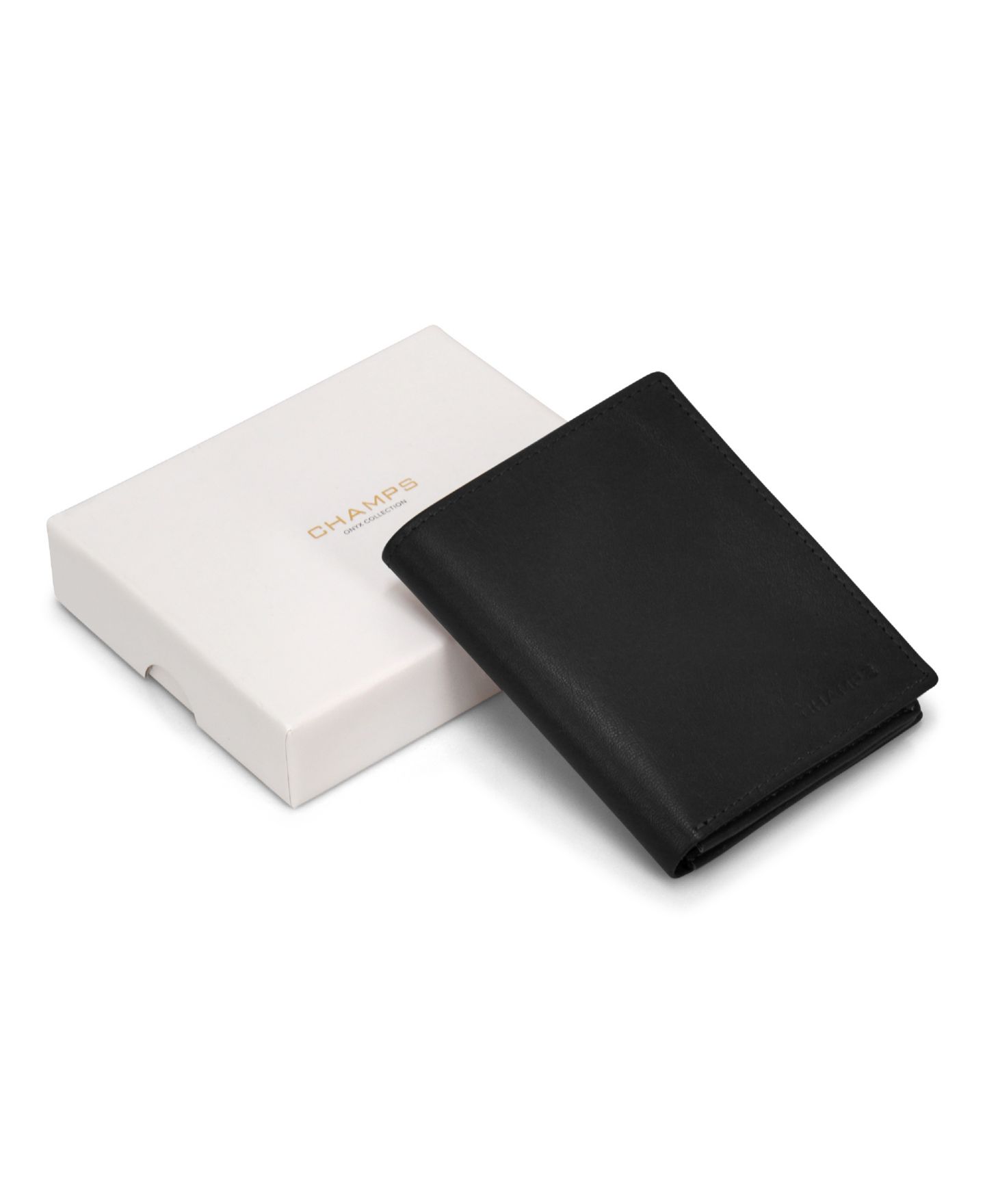 Мужской кошелёк CHAMPS Onyx Collection Leather Vertical Wallet, цвет: Чёрный — фото 5