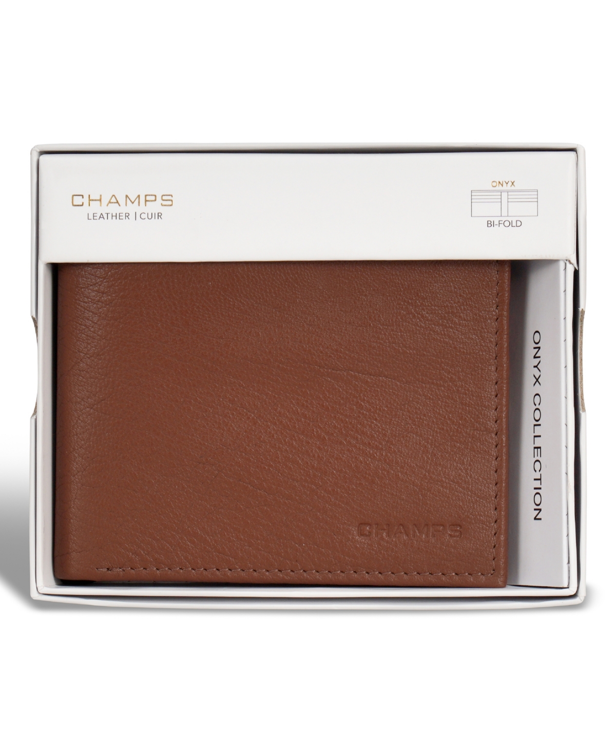 Shop Champs Men's Onyx Collection Leather Bi-fold Wallet In Brown