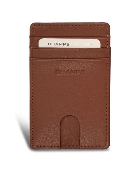 CHAMPS Men's Onyx Collection Leather Access Card Case
