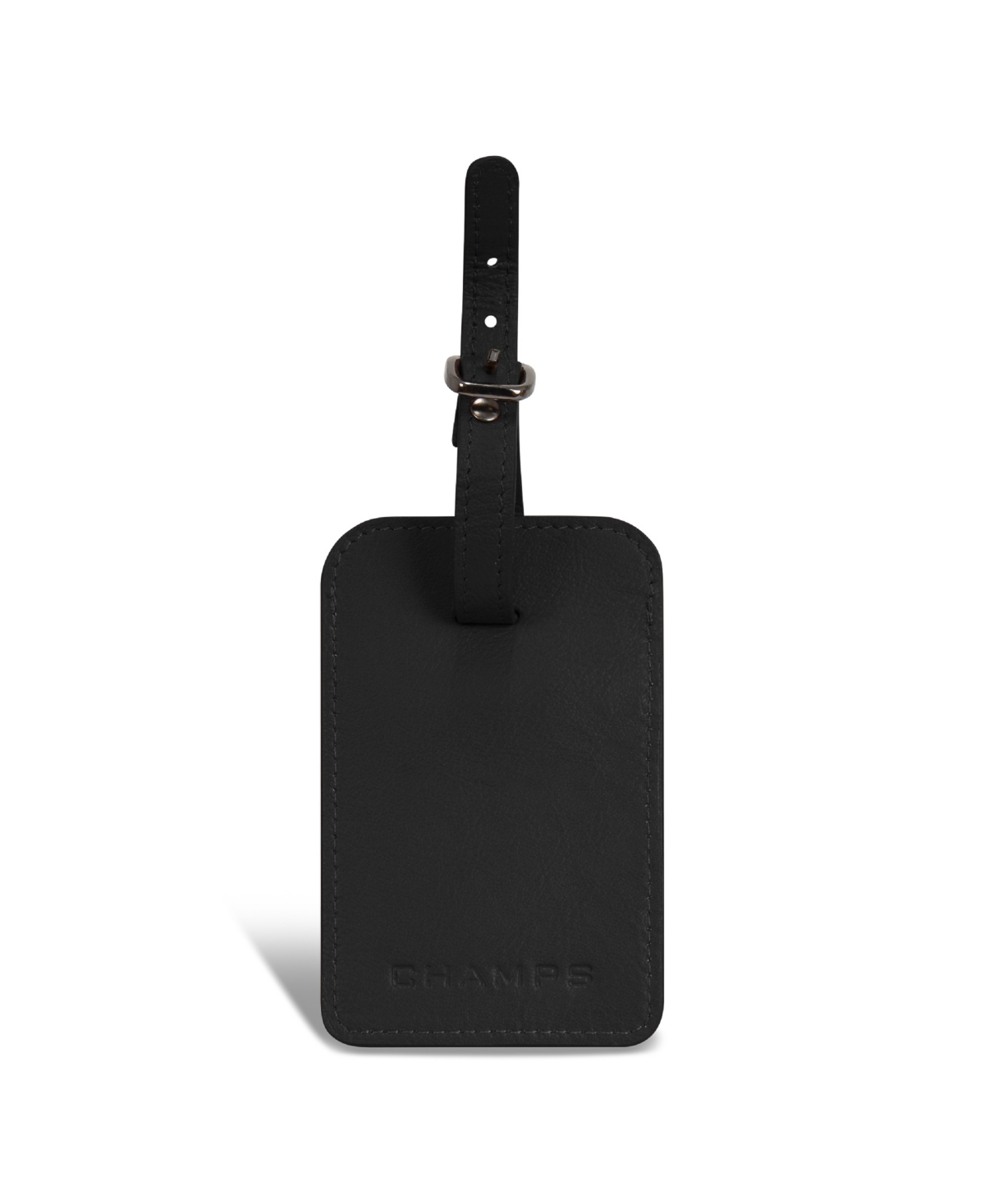 Champs Men's Onyx Collection Leather Luggage Tags In Black