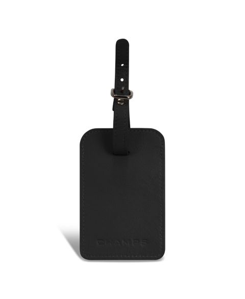 CHAMPS Men's Onyx Collection Leather Luggage Tags