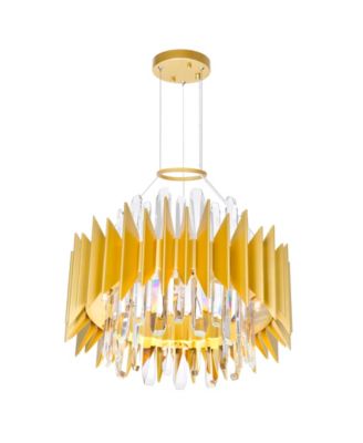 25" Metal Cityscape 12 Light Chandelier