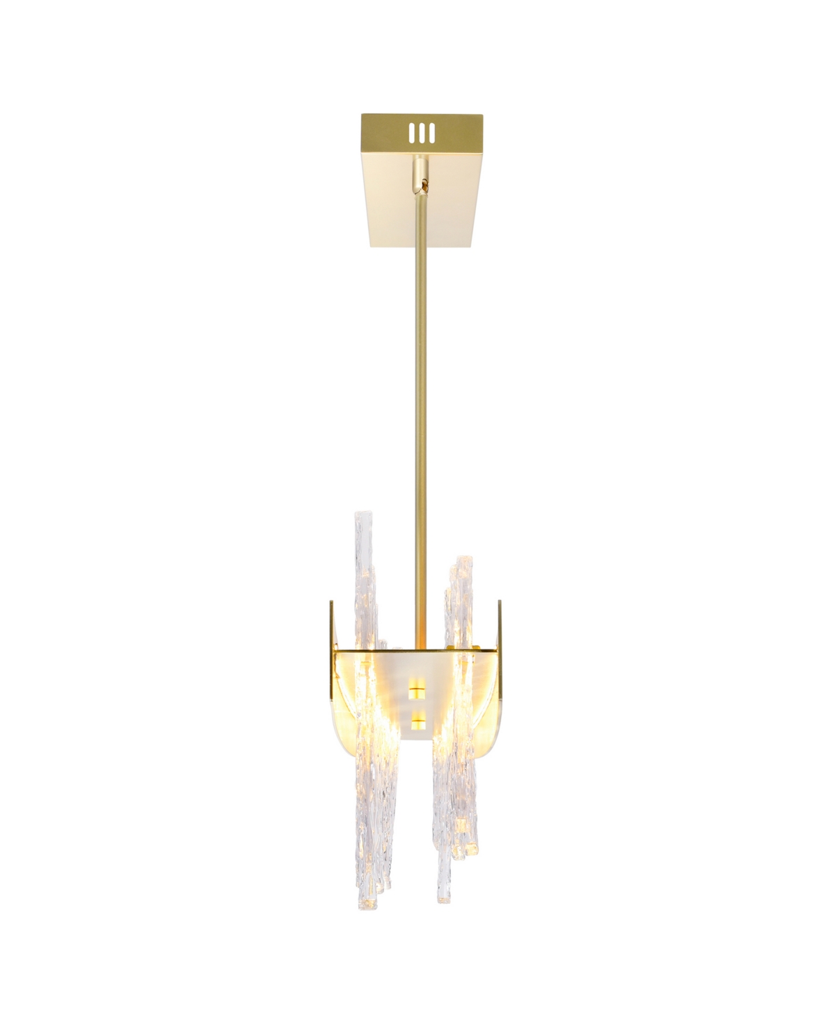 Cwi Lighting 14" Metal Guadiana Led Chandelier In Satin Gold