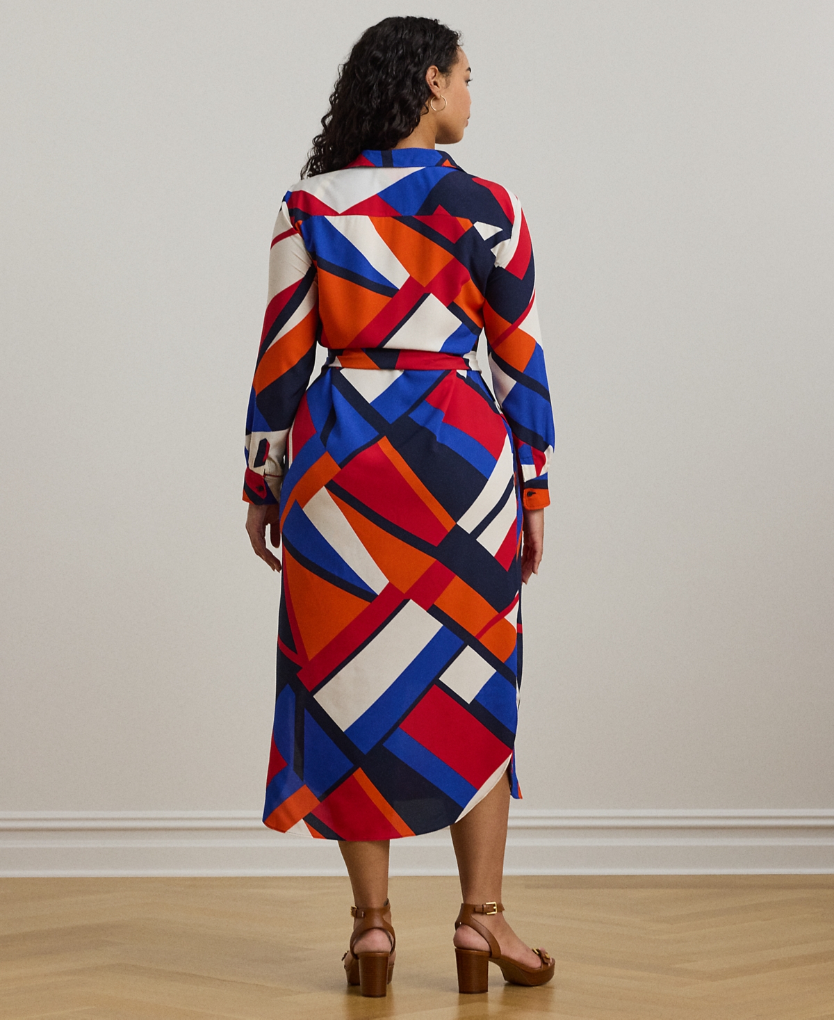 Lauren Ralph Lauren Plus Size Print Crepe Shirtdress