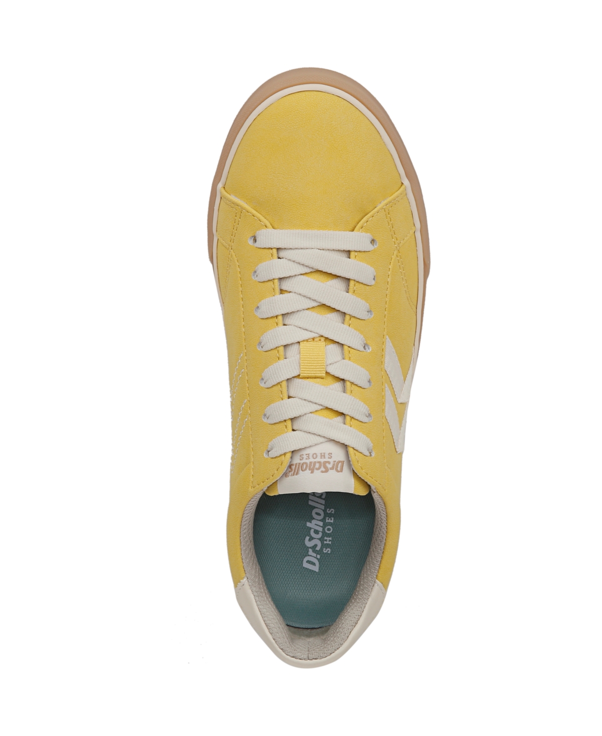 Shop Dr. Scholl's Women's Offline Lace Up Sneakers In Sunset Yellow Faux Leather