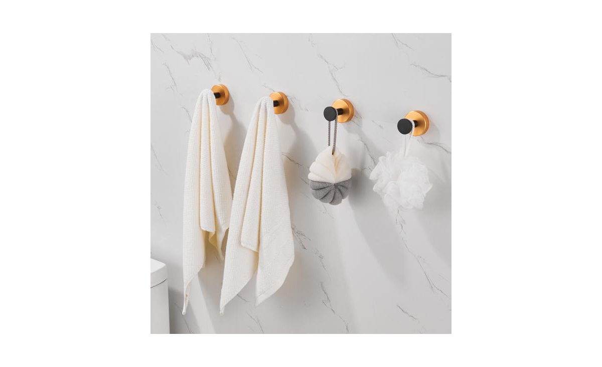 Slickblue Round Base Wall Hanging Coat Hook with Screws Sturdy and Stylish Organizer for Coats and Bags