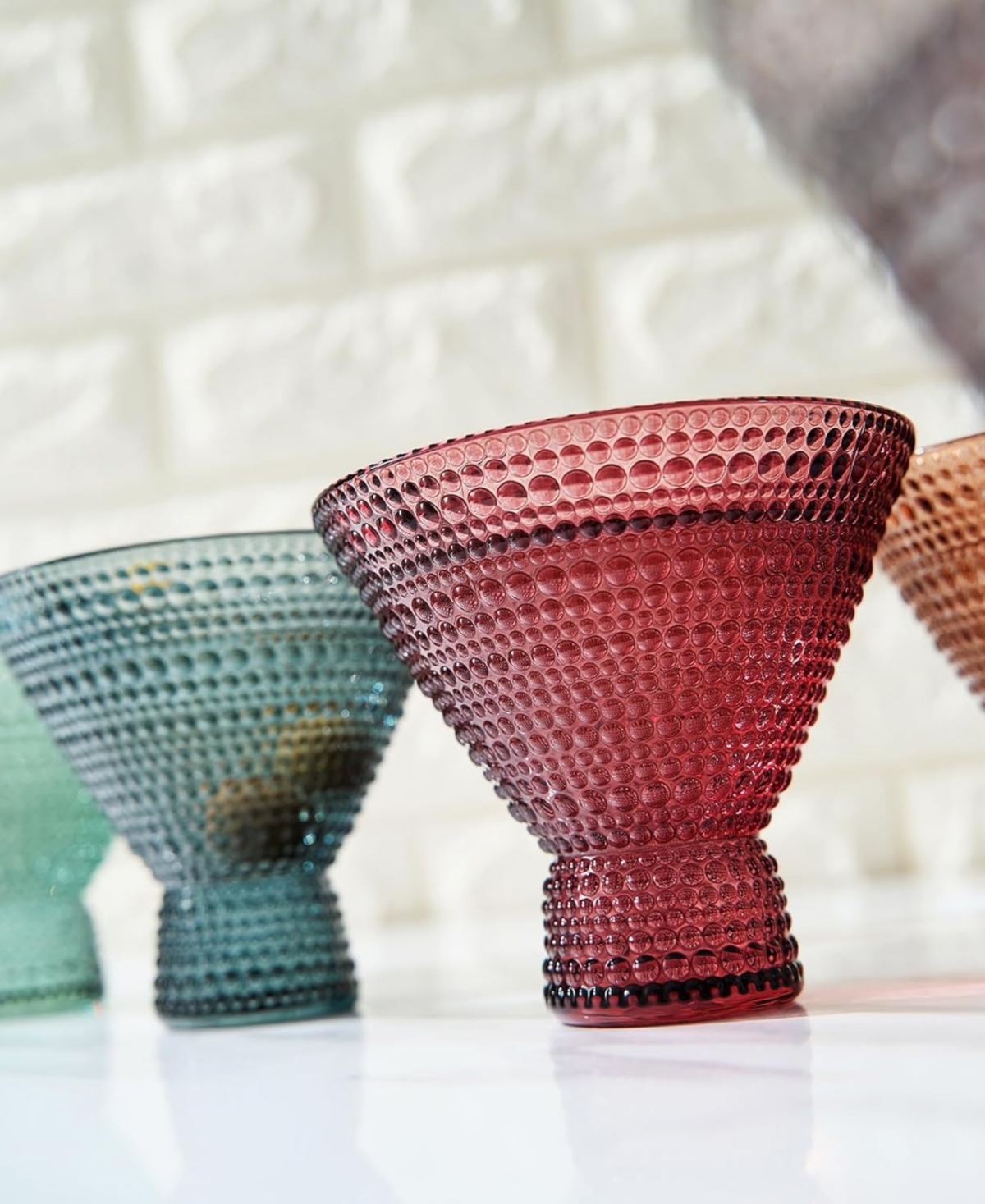 The Wine Savant Colored Stemless Martini Cocktail Glasses, Set Of 6 In Multicolor