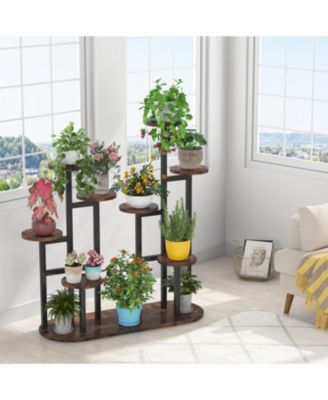 Plant Stand Indoor, Multi-Tiered 11 Potted Plant Shelf Flower Stands, Tall Plant Rack Display Holder Planter Organizer
