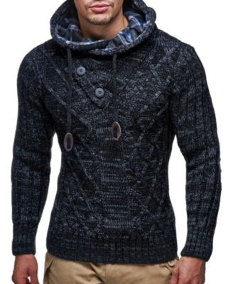 Men s Knitted Pullover | Long-Sleeved Slim fit Hoodie | Basic Winter Hoodie-Sweater for Men