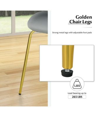 4PCS Velvet Dining Chair Accent Leisure Chair Armless Side Chair Green