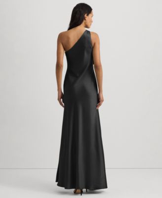 Women's One-Shoulder Satin Gown