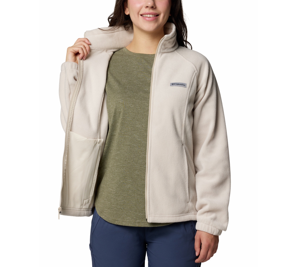 Columbia Plus Size Benton Springs Fleece Jacket In Gray
