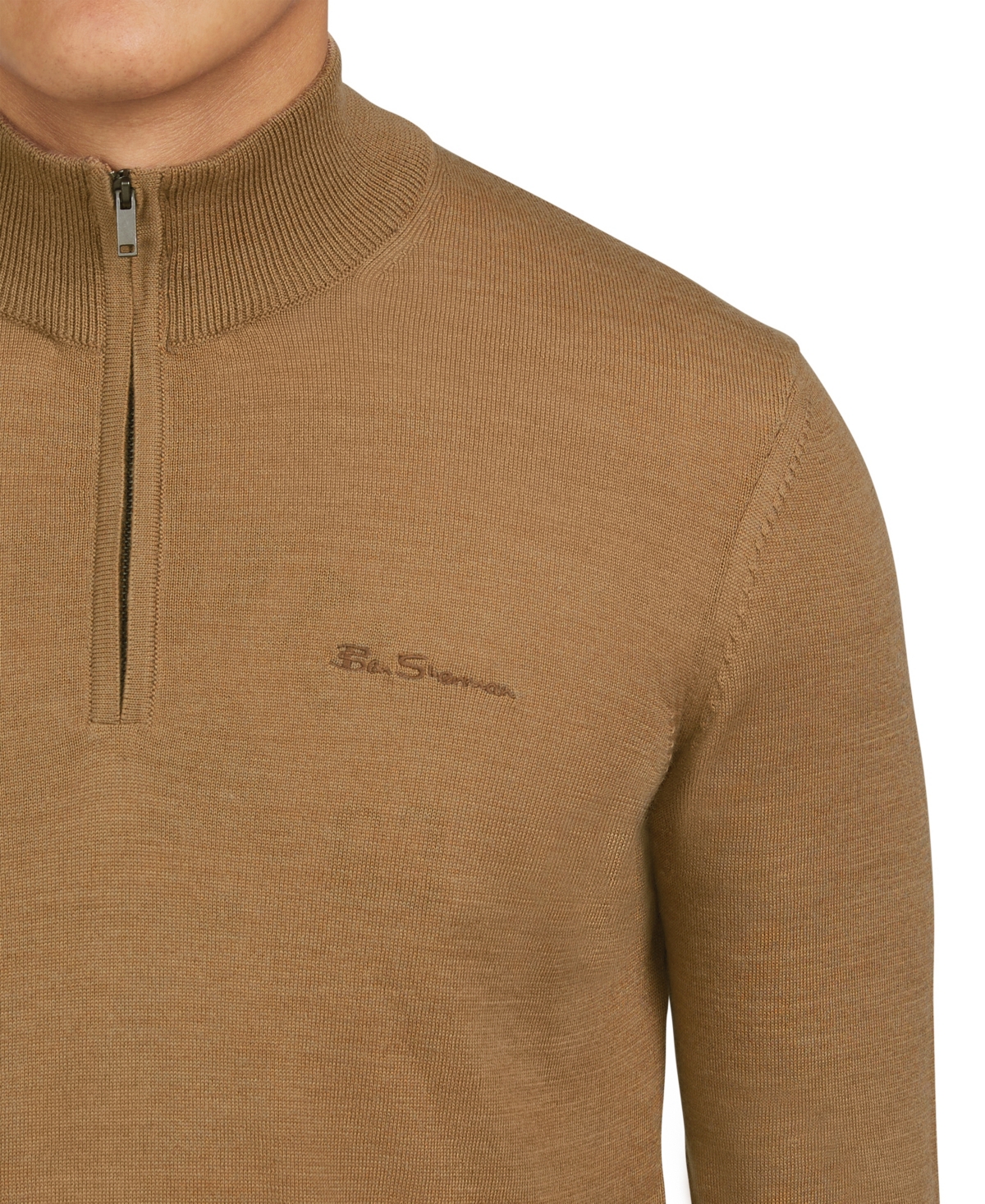 Ben Sherman Men's Merino Half Zip Sweater
