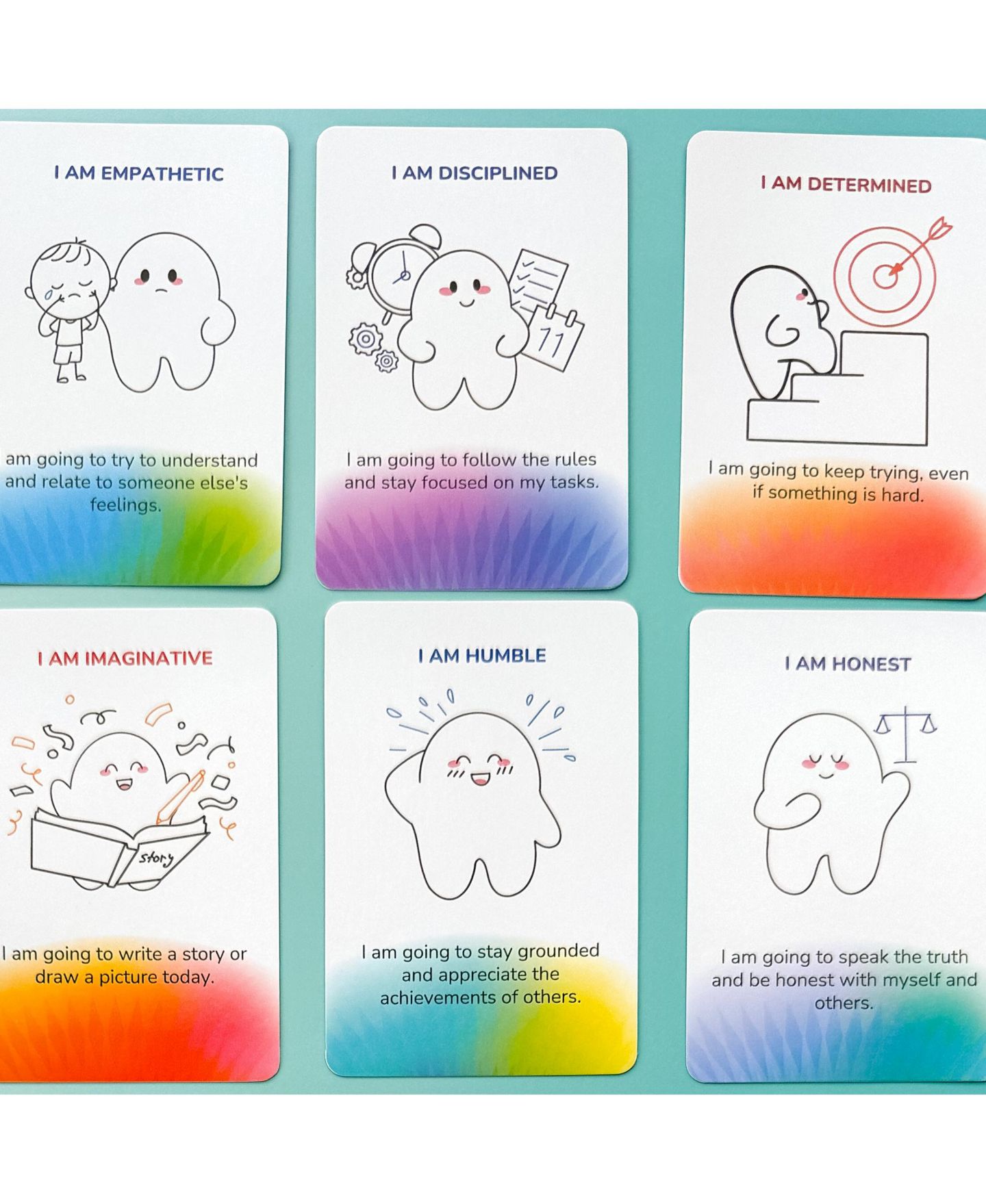 Детские карточные игры Quokka Rethink Affirmation Meditation Cards 100-Piece Card Game, Ages 3+ — фото 9