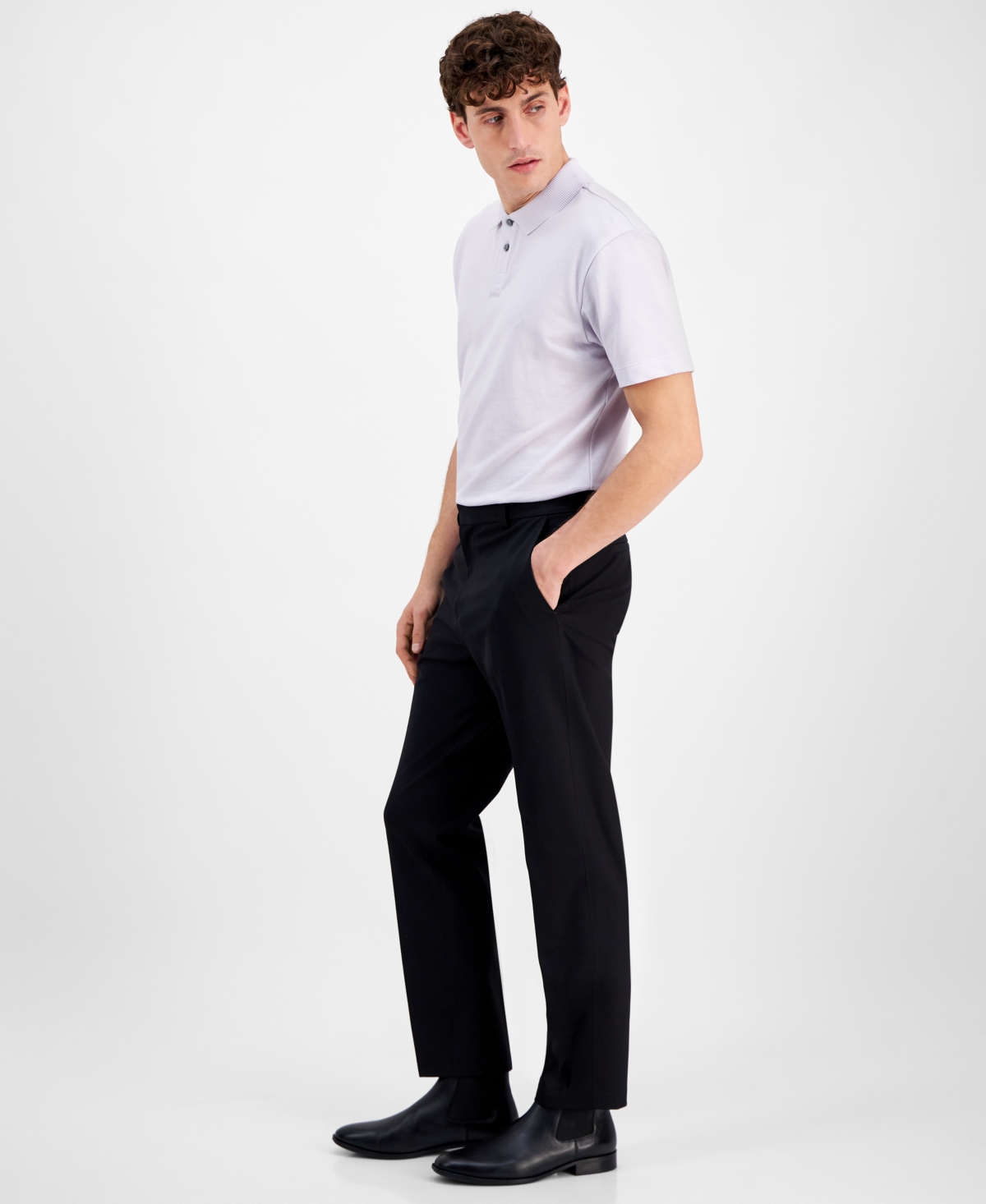 Hugo Boss Men's Teagan Slim Fit Formal Trousers In Black