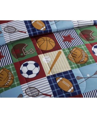 Team Sport Navy 4-Piece Microfiber Comforter Set - Full