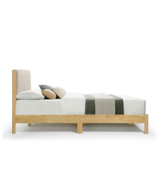Alder Queen Platform Bed with Corduroy Fabric Upholstery