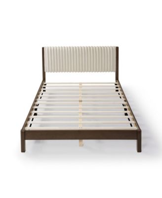 Alder Queen Platform Bed with Corduroy Fabric Upholstery